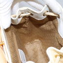 GUCCI Bamboo Backpack Patent leather Beige Gold 003 2058 0030 Auth nb115-26