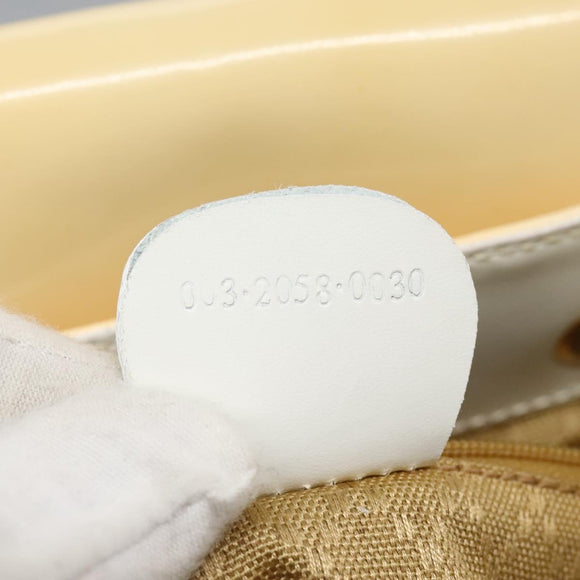 GUCCI Bamboo Backpack Patent leather Beige Gold 003 2058 0030 Auth nb115