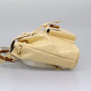 GUCCI Bamboo Backpack Patent leather Beige Gold 003 2058 0030 Auth nb115-3