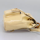 GUCCI Bamboo Backpack Patent leather Beige Gold 003 2058 0030 Auth nb115-4