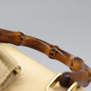 GUCCI Bamboo Backpack Patent leather Beige Gold 003 2058 0030 Auth nb115-15