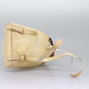 GUCCI Bamboo Backpack Patent leather Beige Gold 003 2058 0030 Auth nb115-7