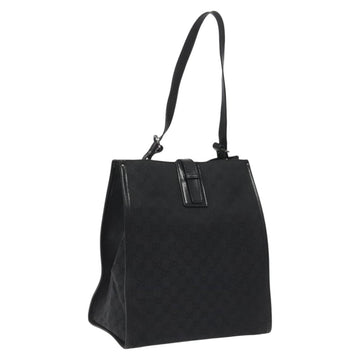 GUCCI GG Canvas Tote Bag Black Silver 109101 Auth nb119
