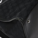 GUCCI GG Canvas Tote Bag Black Silver 109101 Auth nb119-9