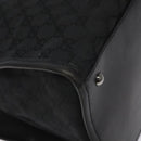 GUCCI GG Canvas Tote Bag Black Silver 109101 Auth nb119-16