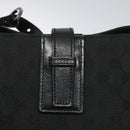 GUCCI GG Canvas Tote Bag Black Silver 109101 Auth nb119-10