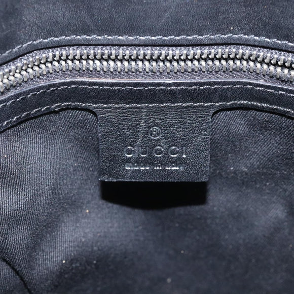 GUCCI GG Canvas Tote Bag Black Silver 109101 Auth nb119