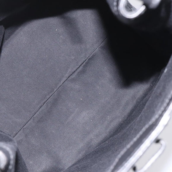 GUCCI GG Canvas Tote Bag Black Silver 109101 Auth nb119