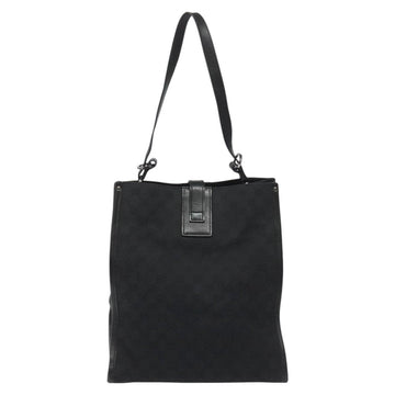 GUCCI GG Canvas Tote Bag Black Silver 109101 Auth nb119 - 0