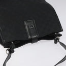 GUCCI GG Canvas Tote Bag Black Silver 109101 Auth nb119-6