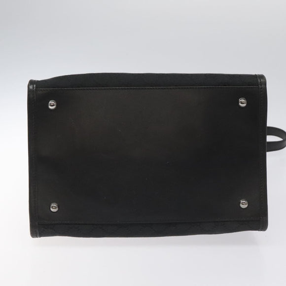 GUCCI GG Canvas Tote Bag Black Silver 109101 Auth nb119