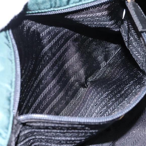 PRADA Hand Bag Nylon Khaki Auth nb125