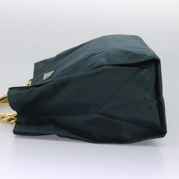 PRADA Hand Bag Nylon Khaki Auth nb125