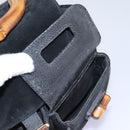 GUCCI Bamboo Backpack Suede Leather Black Gold 003 58 0016 Auth nb144-21