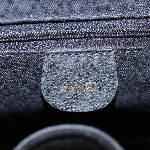 GUCCI Bamboo Backpack Suede Leather Black Gold 003 58 0016 Auth nb144