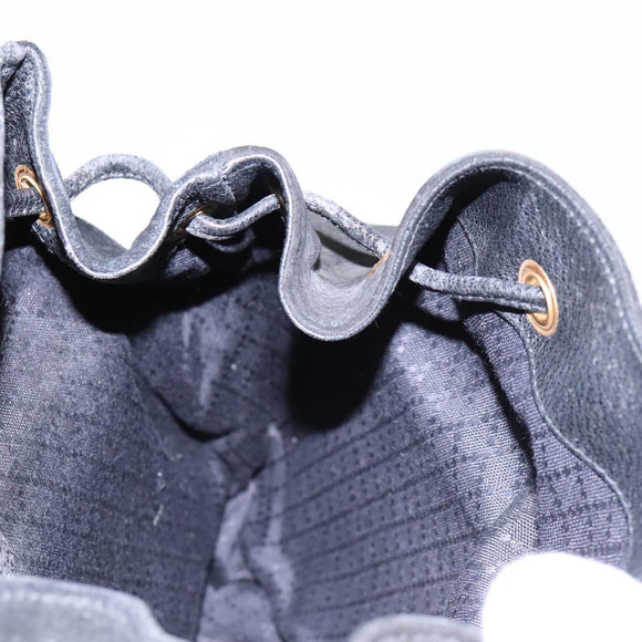 GUCCI Bamboo Backpack Suede Leather Black Gold 003 58 0016 Auth nb144