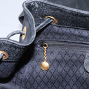 GUCCI Bamboo Backpack Suede Leather Black Gold 003 58 0016 Auth nb144-28