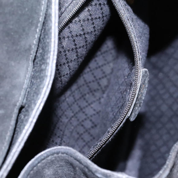 GUCCI Bamboo Backpack Suede Leather Black Gold 003 58 0016 Auth nb144