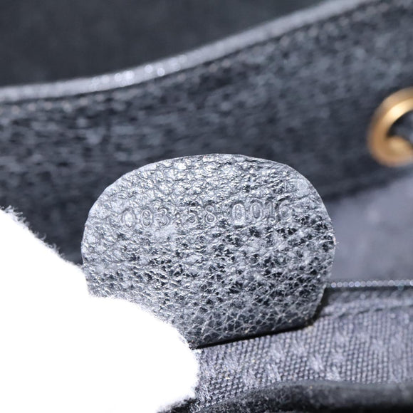 GUCCI Bamboo Backpack Suede Leather Black Gold 003 58 0016 Auth nb144