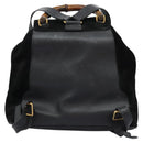 GUCCI Bamboo Backpack Suede Leather Black Gold 003 58 0016 Auth nb144-2