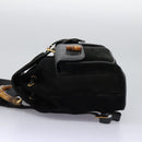 GUCCI Bamboo Backpack Suede Leather Black Gold 003 58 0016 Auth nb144-3