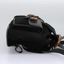 GUCCI Bamboo Backpack Suede Leather Black Gold 003 58 0016 Auth nb144-4