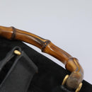 GUCCI Bamboo Backpack Suede Leather Black Gold 003 58 0016 Auth nb144-14