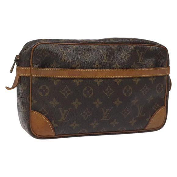 LOUIS VUITTON Monogram Compiegne 28 Clutch Bag M51845 LV Auth nb148