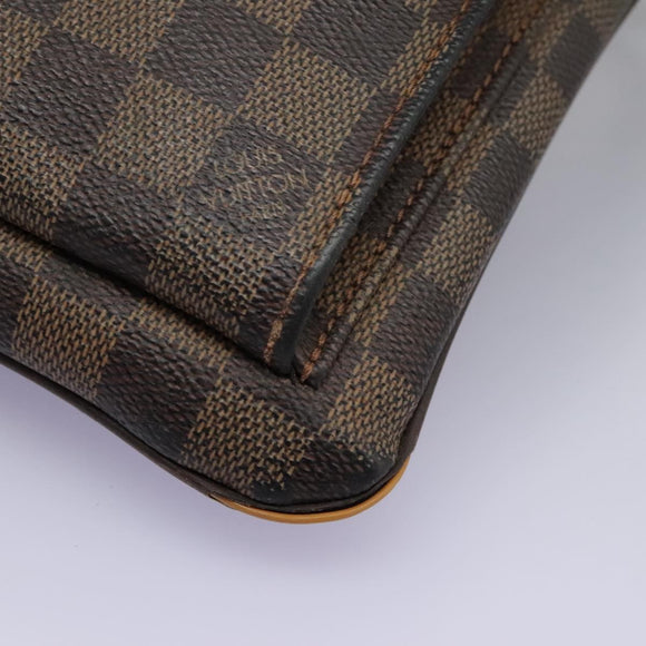 LOUIS VUITTON Damier Ebene Pochette Merwiel Shoulder Bag N51127 LV Auth nb153