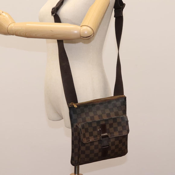LOUIS VUITTON Damier Ebene Pochette Merwiel Shoulder Bag N51127 LV Auth nb153