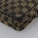 GUCCI GG Canvas Shoulder Bag Beige Black 018 1619 Auth nb171-15