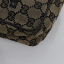 GUCCI GG Canvas Shoulder Bag Beige Black 018 1619 Auth nb171-16