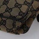 GUCCI GG Canvas Shoulder Bag Beige Black 018 1619 Auth nb171-9