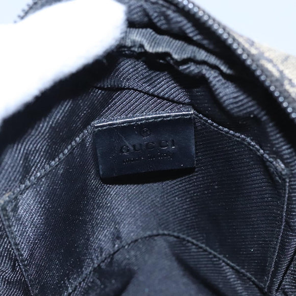 GUCCI GG Canvas Shoulder Bag Beige Black 018 1619 Auth nb171