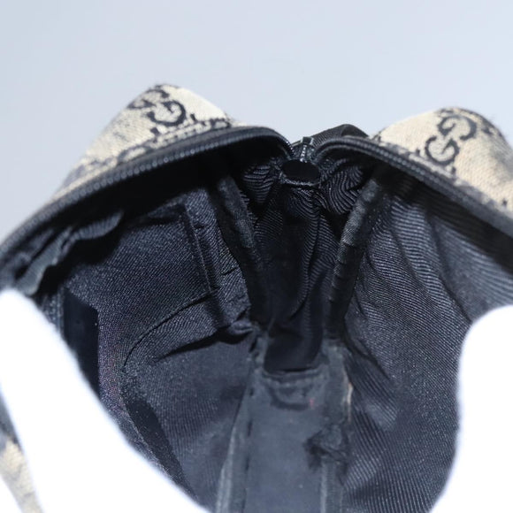 GUCCI GG Canvas Shoulder Bag Beige Black 018 1619 Auth nb171