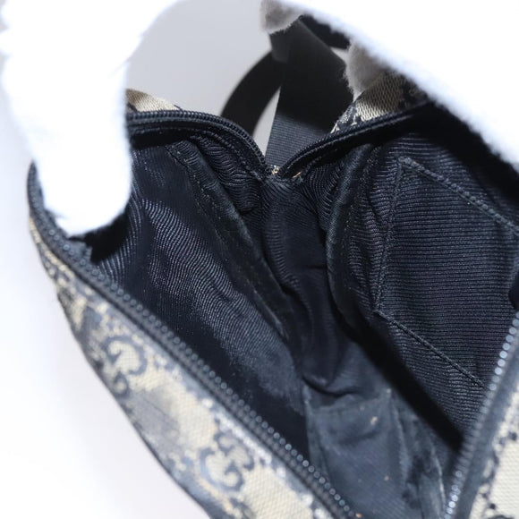 GUCCI GG Canvas Shoulder Bag Beige Black 018 1619 Auth nb171