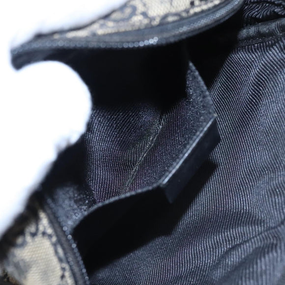 GUCCI GG Canvas Shoulder Bag Beige Black 018 1619 Auth nb171