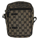 GUCCI GG Canvas Shoulder Bag Beige Black 018 1619 Auth nb171-13