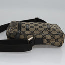 GUCCI GG Canvas Shoulder Bag Beige Black 018 1619 Auth nb171-4