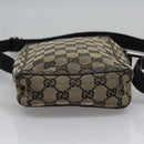 GUCCI GG Canvas Shoulder Bag Beige Black 018 1619 Auth nb171-5