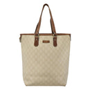 GUCCI GG Supreme Tote Bag PVC Leather White 189896 Auth nb175-13
