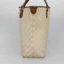 GUCCI GG Supreme Tote Bag PVC Leather White 189896 Auth nb175-4
