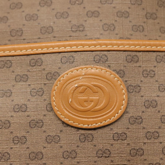 GUCCI Micro GG Supreme Tote Bag PVC Brown 002 39 0149 Auth nb176