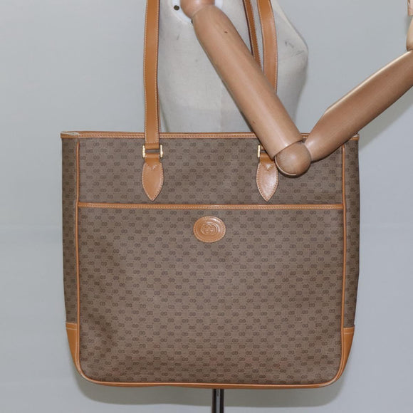 GUCCI Micro GG Supreme Tote Bag PVC Brown 002 39 0149 Auth nb176