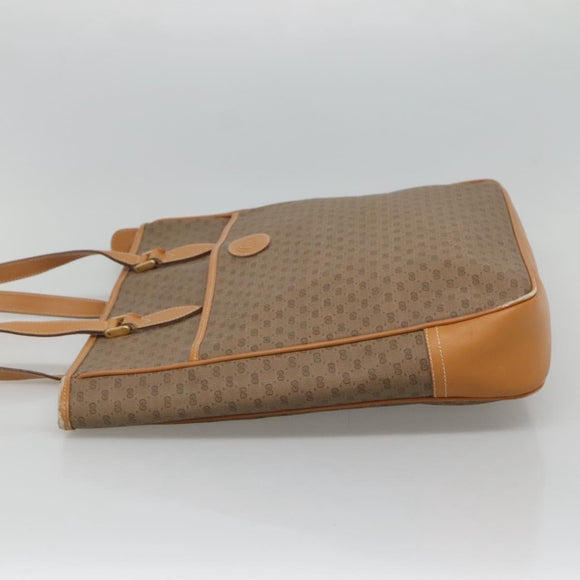 GUCCI Micro GG Supreme Tote Bag PVC Brown 002 39 0149 Auth nb176