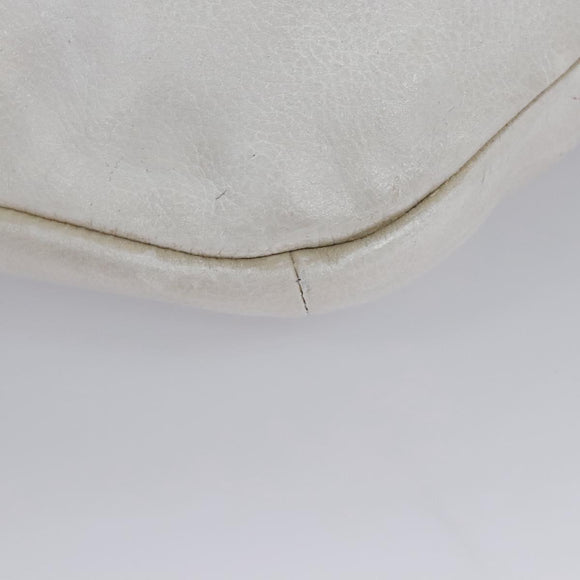 GUCCI Sherry Line Shoulder Bag Leather White Red Navy 493869 Auth nb189