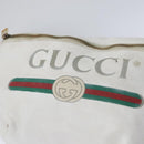 GUCCI Sherry Line Shoulder Bag Leather White Red Navy 493869 Auth nb189-14