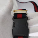 GUCCI Sherry Line Shoulder Bag Leather White Red Navy 493869 Auth nb189-16