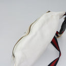 GUCCI Sherry Line Shoulder Bag Leather White Red Navy 493869 Auth nb189-6