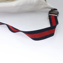 GUCCI Sherry Line Shoulder Bag Leather White Red Navy 493869 Auth nb189-7